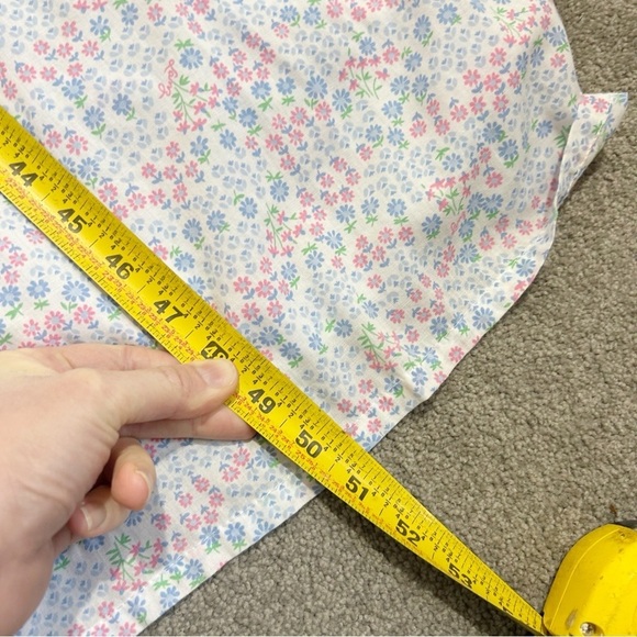 Lanz of Salzburg Tank Nightgown Size Small Floral Eyelet Lace Straps Made in USA - Picture 16 of 16